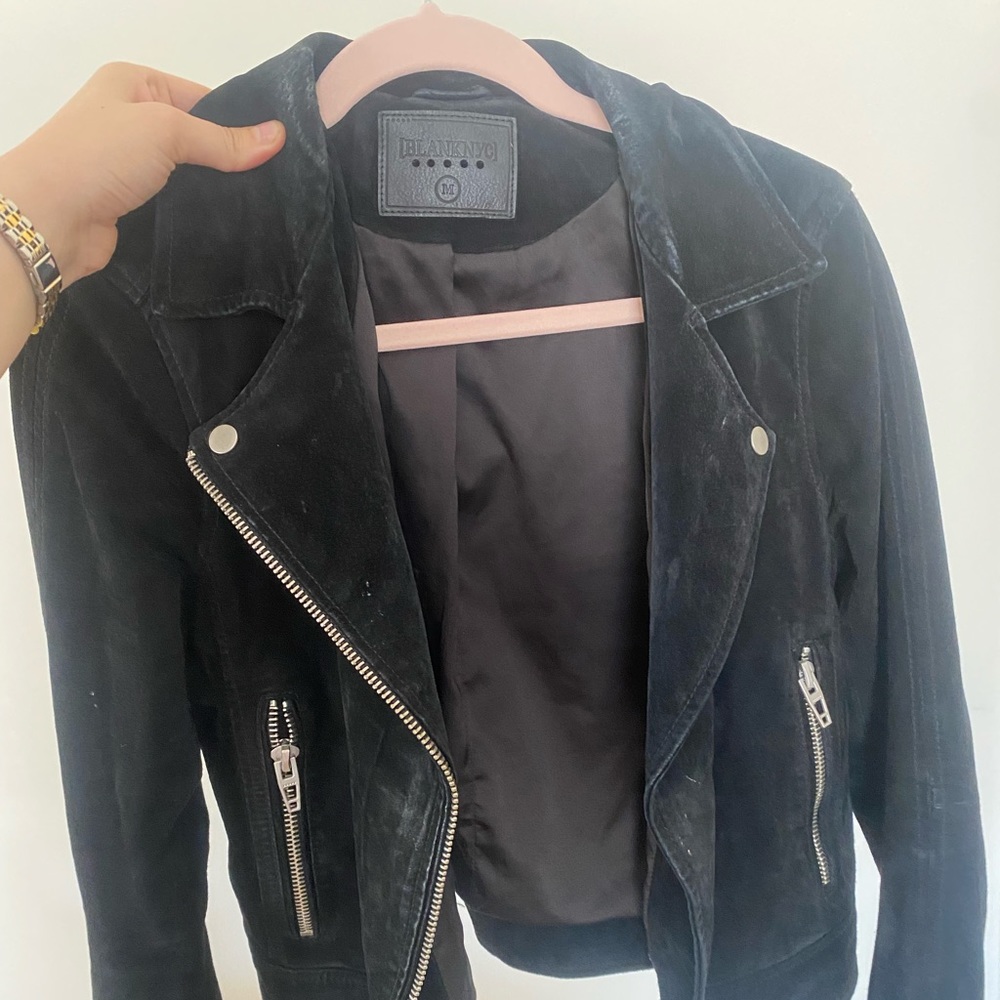 Black Suede Moto Jacket
